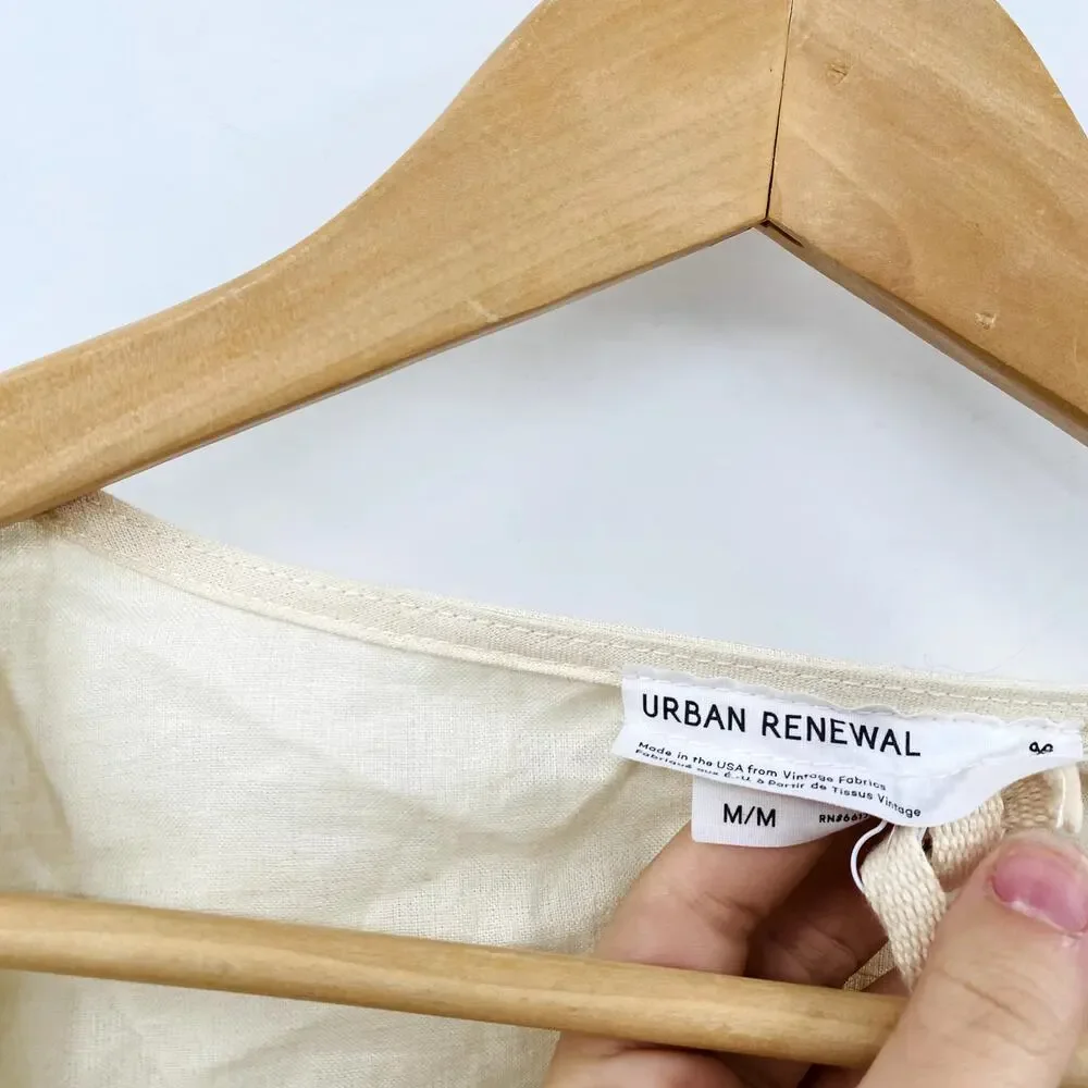 Urban Renewal Linen Blend Tie Front Blouse - Picture 5 of 8